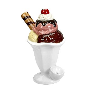 FASHIONCRAFT CERAMIC ICE CREAM SUNDAE PIPE #88141
