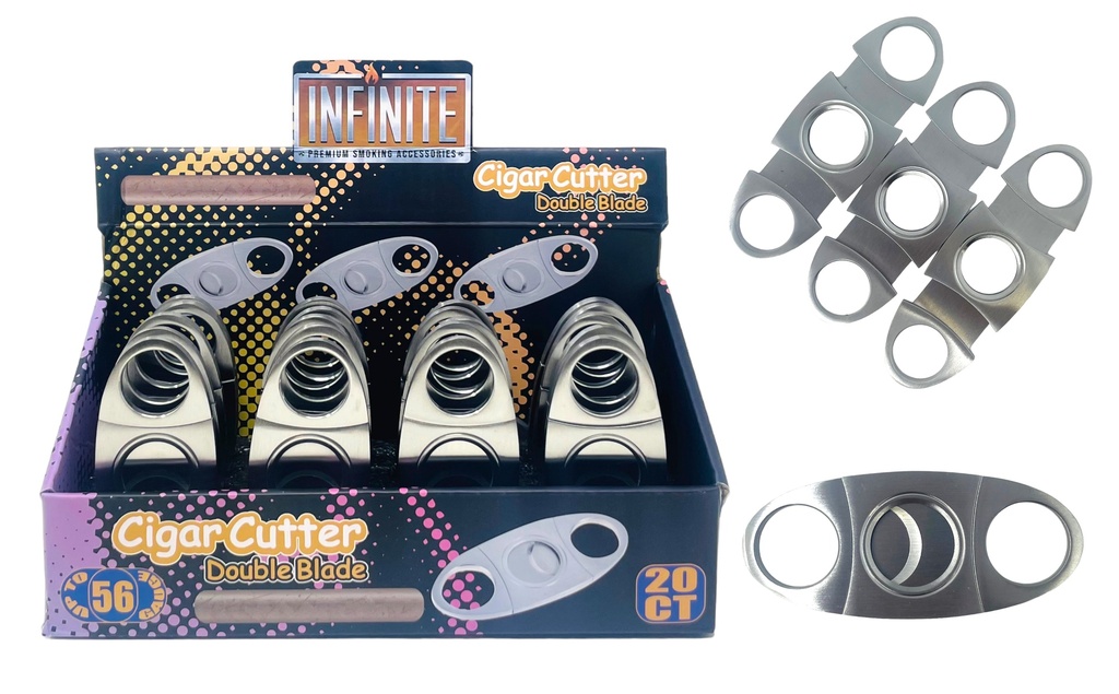 INFINITE METAL CIGAR CUTTER BOX OF 20 #XJD-07