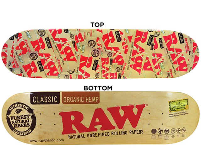RAW SKATE BOARD DECK S7 STANDARD 8.375x32"