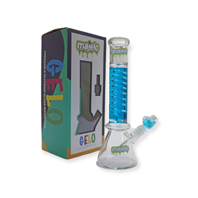 MAJELO GELO FREEZABLE GLYCERINE GLASS WATER PIPE ASSORTED COLORS