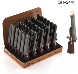 CLICKIT DOUBLE BARREL SHOTGUN LIGHTER #GH-2441 BOX OF 30