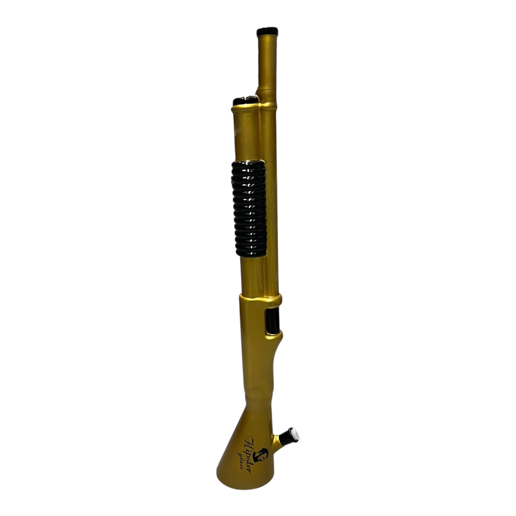 HIPSTER SHOTGUN STYLE GLASS WATER PIPE "25.8x7" #GS025 ASSORTED COLORS