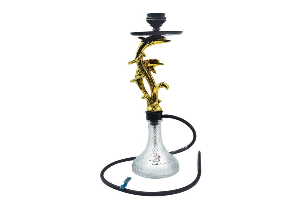 LUXX 4691 ALUMINUM DOLPHIN RESIN HOOKAH