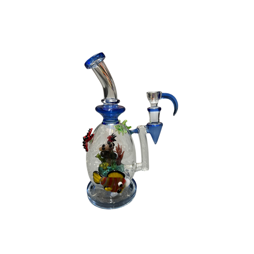REEF RIPPER GLASS WATER PIPE #EG-59 ASSORTED COLORS