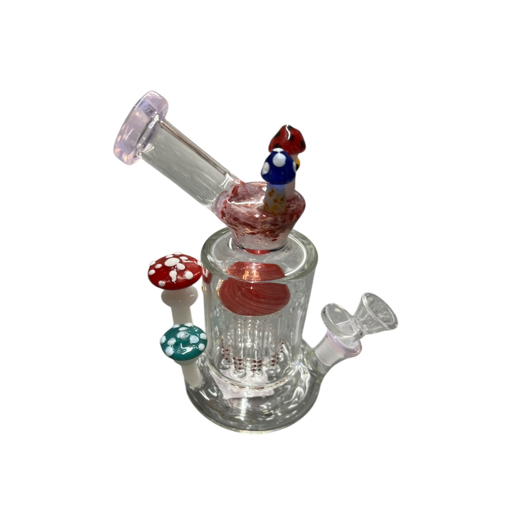 SHROOM BLOOM GLASS WATER PIPE #HY-089 ASSORTED COLORS