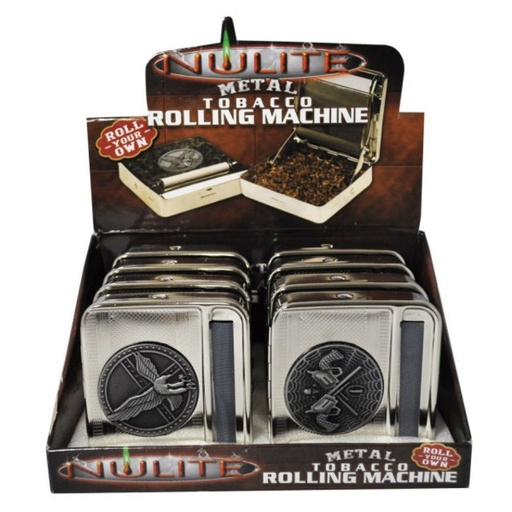 [ITM060720011432] NULITE METAL TOBACCO ROLLING MACHINE BOX OF 8