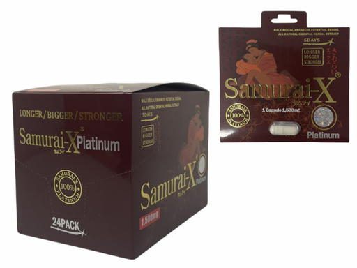 [ITM120720012180] SAMURAI X PLATINUM 1500MG BOX OF 24