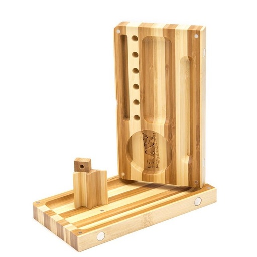 [ITM191020014684] RAW BAMBOO FLIP TRAY WITH MAGNET STRIPPED