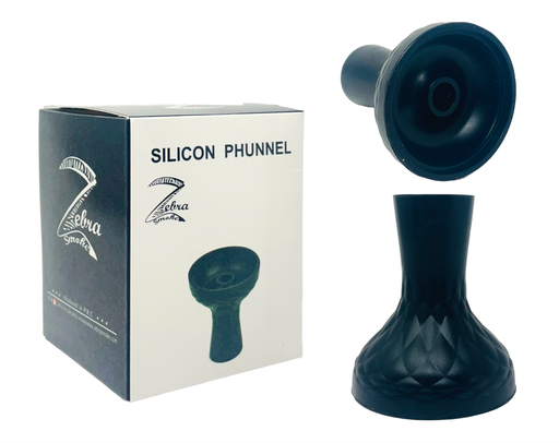 [ITM201020014691] ZEBRA SILICON PHUNNEL HOOKAH BOWL MULTI COLOR
