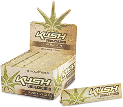 [ITM230620010164] KUSH UNBLEACHED KINGSIZE SLIM PAPER 50CT