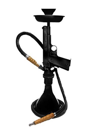 [ITM23062070697069] ZEBRA PISTOL HOOKAH 1 HOSE ASSORTED COLORS
