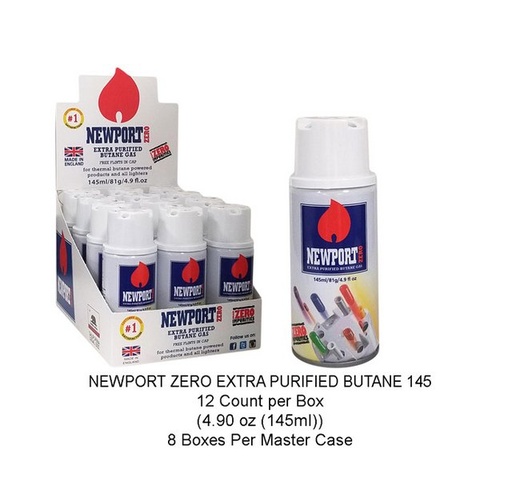 [ITM23062084268426] NEWPORT ZERO BUTANE 4.9OZ 145ML BOX OF 12