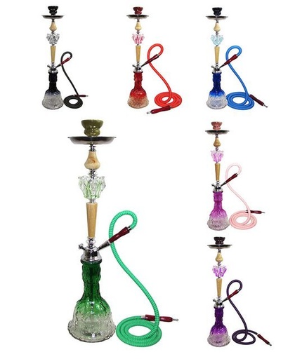 [ITM23062097929792] ZEBRA SMOKE CARLOS 1HOSE HOOKAH ASSORTED COLORS