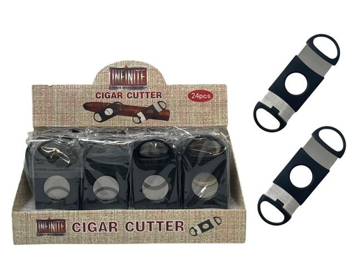 [ITM241021021333] INFINITE PLASTIC CIGAR CUTTER BOX OF 24 #025K