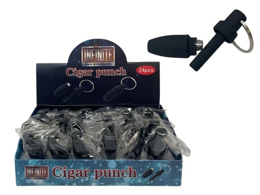 [ITM241021021338] INFINITE PLASTIC CIGAR PUNCH BOX OF 24 #JL-008G