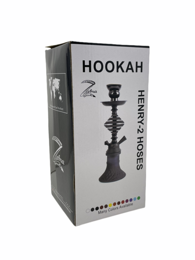 [ITM270321017047] ZEBRA HENRY 1 HOSE HOOKAH ASSORTED COLORS