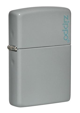 [ITM280321017102] ZIPPO LIGHTER FLAT GREY ZIPPO LOGO 49452ZL