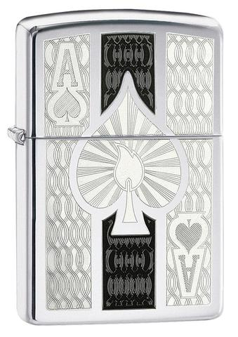 [ITM280321017146] ZIPPO LIGHTER INTRICATE SPADE DESIGN 24196