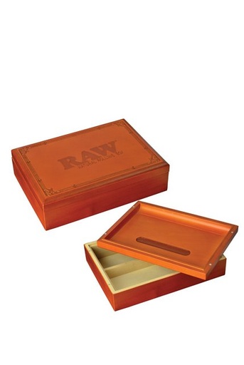 [ITM280820014120] RAW SPECIAL WOOD BOX FOR ROLLING AND STORING TOBACCO