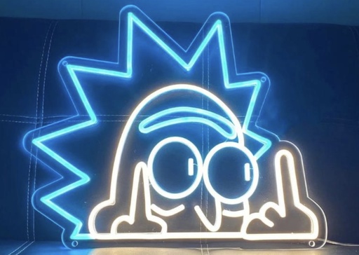 [LED -23678] LED NEON SIGN 76*62CM #ME99 (RICK MIDDLE FINGER) DESIGN