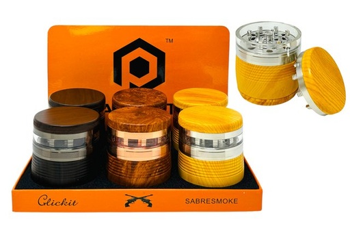 [PALP-20221] PALPITATE RIDGED GRINDER WITH WINDOW 4 PARTS #MG-035 BOX OF 6