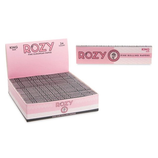 [ROZY-09506] ROZY KING SIZE PINK ROLLING PAPERS 32CT BOX OF 24