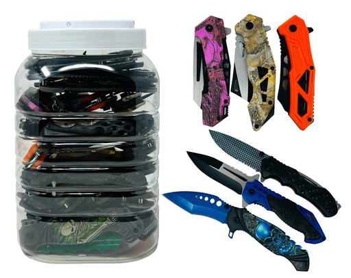[SPRI-19838] SPRING ASSISTED FOLDING KNIVES 30CT JAR