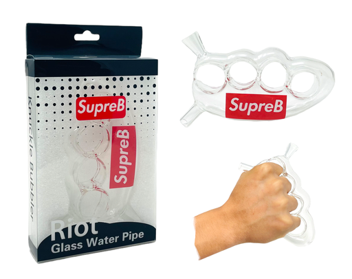 [SUP-01800] SUPREB RIOT GLASS KNUCKLE BUBBLER