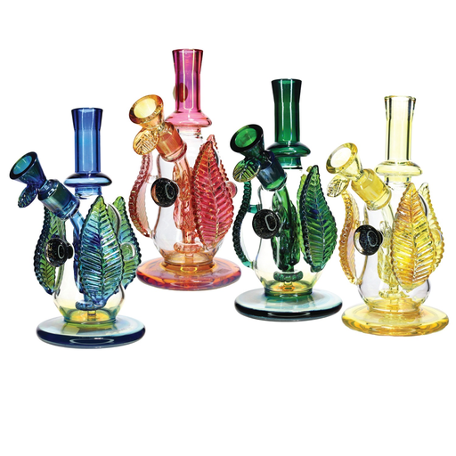 [Temp-HAM-000579] 12" EXOTIC GLASS BONG STYLE 4 WP-187 ASSORTED COLORS