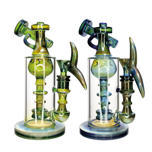 [Temp-HAM-000585] 12" EXOTIC GLASS BONG SYTLE 1 WP-181 ASSORTED COLORS