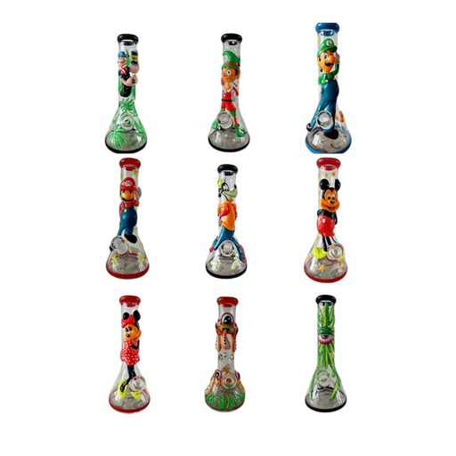 [Temp-HAM-001299] CHARACTERS 3D WATER PIPE 7MM ASSORTED DESIGNS 14” #1539807