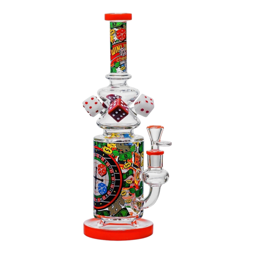 [Temp-HAM-001327] CHEECH FEELING LUCKY 13" GLASS WATER PIPE #CHE-370