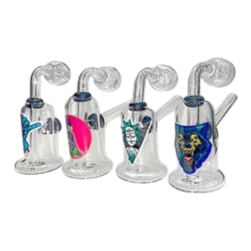 [Temp-HAM-001387] CLEAR GLASS OIL BURNER WATER PIPE LARGE OB-WPCGLAS
