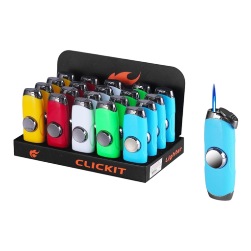 [Temp-HAM-001397] CLICKIT FIDGET SPINNER TORCH LIGHTER #GH-9040 BOX OF 20