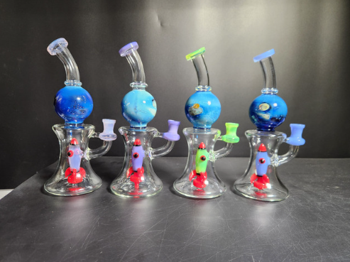 [Temp-HAM-002163] GLASS WATER PIPE 10.5" #HY-074 ASSORTED COLORS