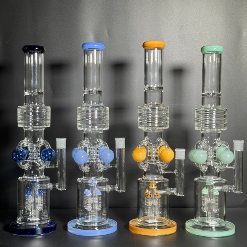 [Temp-HAM-002174] GLASS WATER PIPE 20" #DYW-01 ASSORTED COLORS