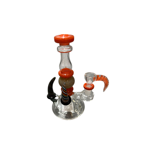 [Temp-HAM-002350] HELLRAISER GLASS WATER PIPE #EG-24 ASSORTED COLORS