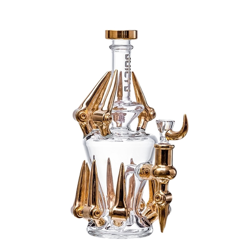 [Temp-HAM-002595] JUICYJ GOLDEN MECHANICS GLASS WATER PIPE #JJ-274