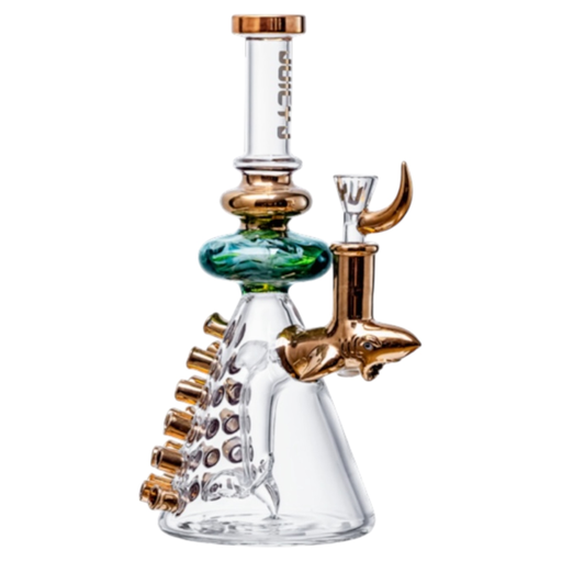 [Temp-HAM-002601] JUICYJ MIDAS THE GOLDEN SHARK GLASS WATER PIPE #JJ-273
