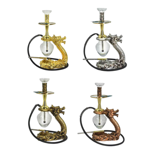 [Temp-HAM-003209] LUXX 4632 ALUMINUM IMPERIAL DRAGON FLAME HOOKAH MIX COLORS