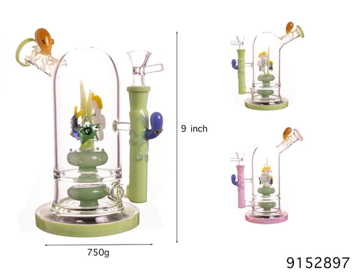 [Temp-HAM-004286] SEA KINGDOM GLASS WATER PIPE #9152897 BG1426 ASSORTED COLORS