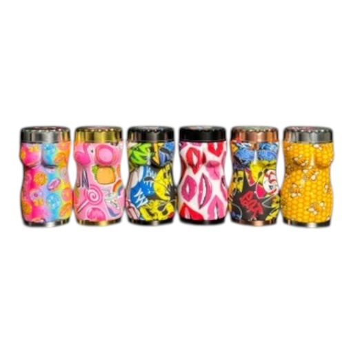 [Temp-HAM-004328] SEXY BODY GRINDERS MIX DESIGN 3 PARTS #SW-2217B BOX OF 6