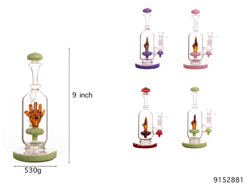 [Temp-HAM-004650] THIRD PALM GLASS WATER PIPE #9152881