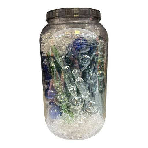 [Temp-HAM-004779] TWO HEAD GLASS OIL BURNER 37CT JAR #COD-5020