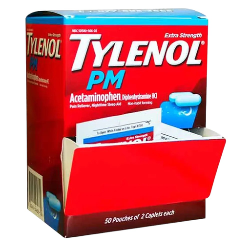 [Temp-HAM-004785] TYLENOL PM ACETAMINOPHEN EXTRA STRENGTH 2CT BOX OF 50