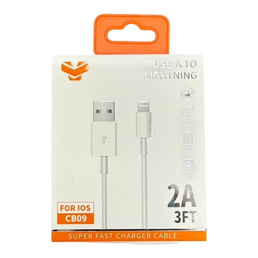 [Temp-HAM-005035] VITOG USB-A TO LIGHTNING 2A CABLE 3FT