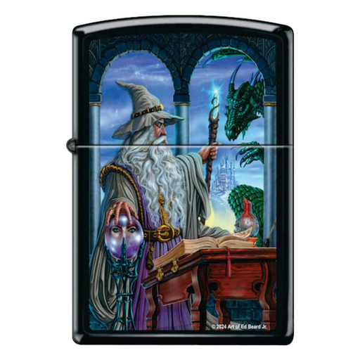 [Temp-HAM-005541] ZIPPO LIGHTER ED BEARD WIZARD DESIGN 218