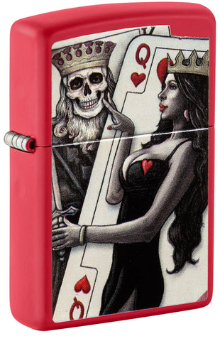 [ZIPP-09373] ZIPPO LIGHTER SKULL KING QUEEN BEAUTY 48624