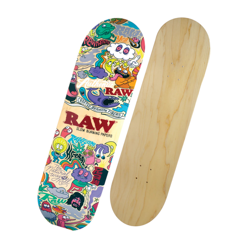 [TEMP-NEW-0000438] RAW SKATE BOARD DECK COLLEGE ART